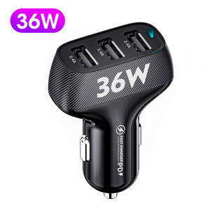 Pengisi daya mobil Usb pengisian cepat 36W Dinding Qc3.0 pengisi daya mobil Port <span class=keywords><strong>3</strong></span> Usb portabel PD30W pengisi daya cepat untuk mobil - Product Image 5