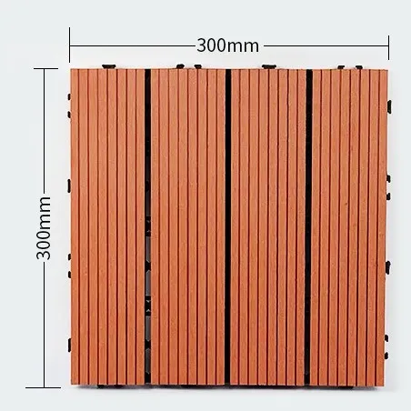 Waterproof Interlocking WPC Decking Tile Usage Wood-Plastic Composite Flooring Wood Deck Tiles