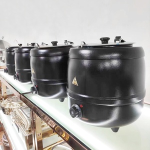Pentola Elettrica per Zuppa in Ferro Nero o Plastica, Scaldavivande per Catering e Buffet, 10L in Acciaio Inox, Pentola Elettrica per Riscaldare Zuppe per Hotel - Product Image 6