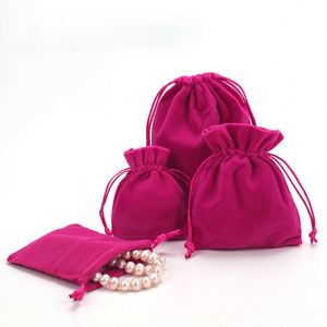 Bolsas de Embalaje Grandes Personalizadas al por Mayor de Fábrica, Bolsitas de Terciopelo para Joyería, Bolsas de Regalo de Franela con Cordón, Bolsas de Maquillaje de Gamuza - Product Image 2