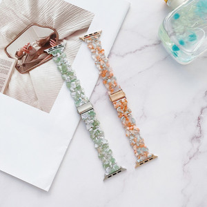 Fahion nuevo diseño chica <span class=keywords><strong>mujer</strong></span> Color caramelo resina Correa mariposa resina reloj inteligente banda <span class=keywords><strong>para</strong></span> <span class=keywords><strong>Apple</strong></span> <span class=keywords><strong>Watch</strong></span> 41mm 45mm - Product Image 5