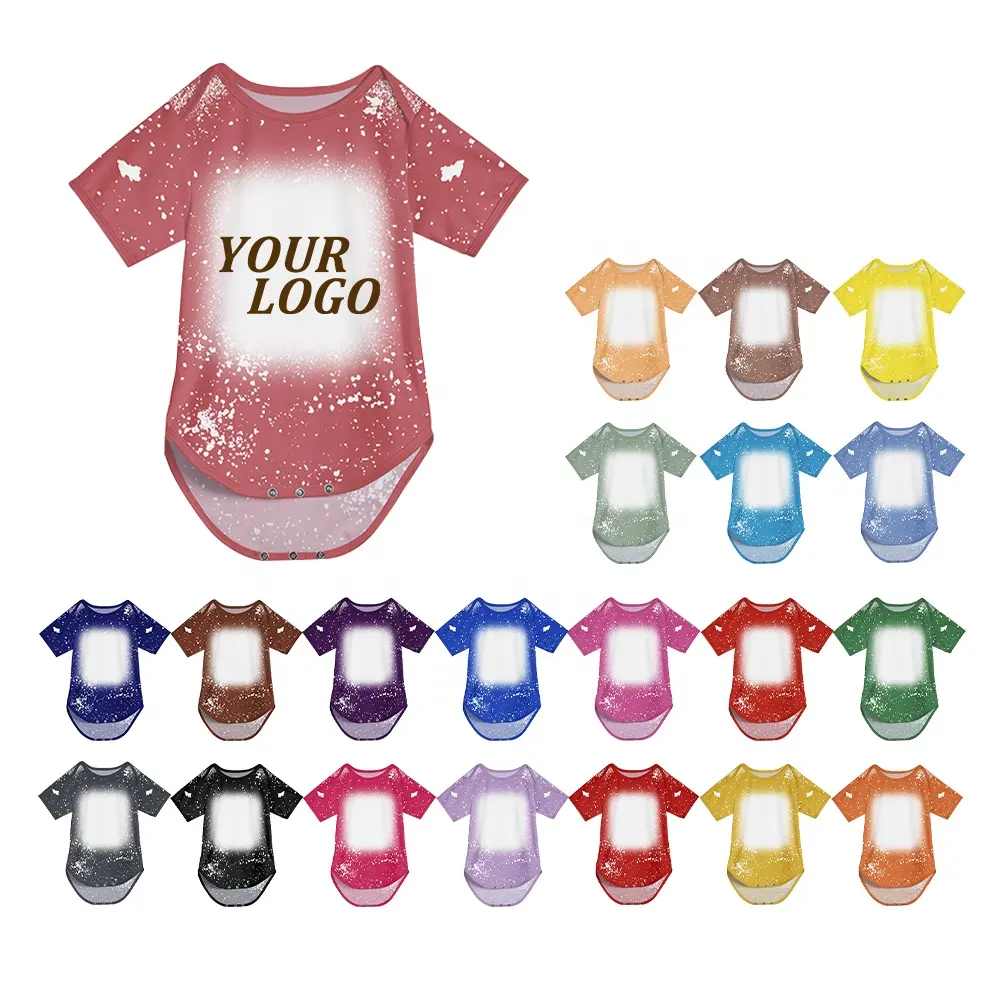 Factory hot sell 0~6 months baby clothes child clothes set cotton high quality custom Sublimation tie dye Baby Clothes