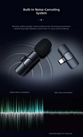Microphone Lavalier Sans Fil Double Omnidirectionnel avec Connecteur Type-C 60Hz 15kHz pour Diffusion en Direct Mobile et Enregistrement Audio Extérieur
