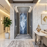 Lift Rumah Modern yang Dapat Disesuaikan untuk Vila, Sistem Penggerak Traksi Baja Tahan Karat. Tersedia Berbagai Warna Kapasitas 400kg untuk 2-3 orang