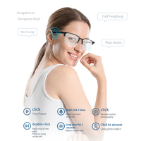 Lunettes Intelligentes IA sans Fil à Paire Libre pour Appels Mains Libres, Lentilles Magnétiques à Remplacement Rapide, Lecteur de Musique, Appels Téléphoniques, Contrôle Tactile et Vocal