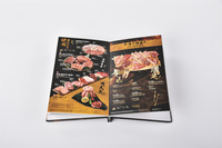 Laminage PP mat imprimé de menu personnalisé Sac emballé à prix compétitif Impression de livre en carton de marque Made Hong Restaurant Hotel's