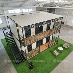 Maison conteneur extensible à deux étages, étanche, résistante au vent, structure en acier durable pour villa, appartement, <span class=keywords><strong>location</strong></span> et usage commercial - Product Image 4