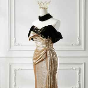 किसी भी अवसर के लिए सभी मौसमों की सुरुचिपूर्ण राजकुमारी मत्स्यांगना आधुनिक कस्टम-आकार की शाम पोशाक - Product Image 4