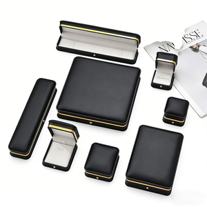 Luxury Dark Green PU Leather Flip Jewelry Packaging Box Wedding Ring Box - Product Image 3