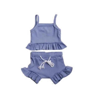 Conjunto de Ropa Infantil de Verano 2021 con Estampado de Sandía, Top sin Mangas y Pantalones Cortos - Product Image 4