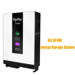 Tigfox WiFi Power Wall Batteries de secours de stockage d'énergie solaire 5kwh 3kw Solutions de puissance de sortie ca pour système solaire avec onduleur