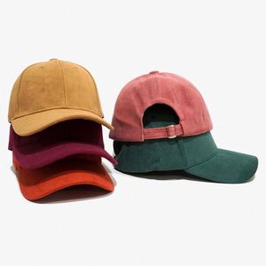 Wholesale in Stock Lower MOQ Solid Color <b>Plain</b> Suede <b>Baseball</b> <b>Caps</b> Custom Logo <b>Baseball</b> Suede Hats - Product Image 2