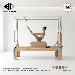 Vente directe usine : Reformer Pilates Cadillac en bois de chêne de haute qualité avec combinaison trapèze complète pour l'équilibre corporel - Product Image 4