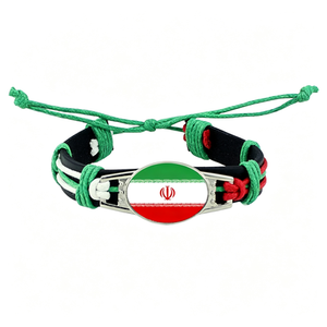 Bracelet tressé personnalisé avec drapeau d'<span class=keywords><strong>Islande</strong></span>, bracelet en corde réglable pour activité scolaire, accessoire de décoration pour la Journée nationale - Product Image 3