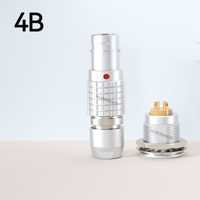 Connecteur Métallique Multipolaire Auto-Bloquant Push-Pull Série 4-48 Broches, Compatible Lemo, Prise Droite FGG, Prise Fixe EGG 4B