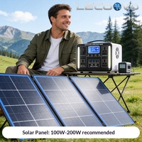 Station d'alimentation portable LECOOVO H300S 300W 378Wh, taille compacte avec prises AC pour une utilisation sans coupure à la maison et en voyage.