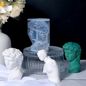 Moldes de estatua de Arte de cuerpo humano para fabricación de velas, moldes de resina epoxi CastingDavids, figurita de <span class=keywords><strong>Venus</strong></span> Zeus, molde de silicona para velas, DIY - Product Image 3