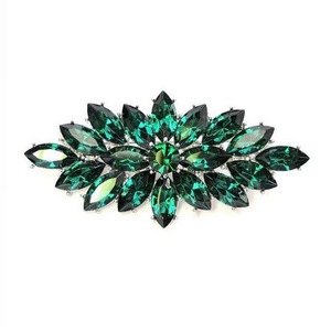 Crystal Gold Plated Women's Marquise Cut Purple Leaf Plant Shape Alloy Brooch <b>Wedding</b> Jewelry <b>Accessory</b> with Plating - Product Image 5