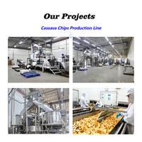 Línea de producción de chips de yuca fritos de acero inoxidable 304 con certificación CE/ISO y informe de prueba, ±1 ℃   Control de Temperatura, Interruptor de Producción de un Solo Toque
