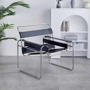Sillón de Diseño Moderno de Alta Gama en Piel Sintética para Salón o Dormitorio con Estructura Metálica para Hotel - Product Image 1