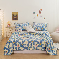Selimut Lembut Motif Kartun Bunga-Bunga, Bahan Flanel, Cepat Menghangatkan, Dapat Dicuci, Bahan Coral, Cocok untuk Semua Musim, Penutup Tempat Tidur, Sofa, Tidur Siang, Hadiah Ekspor