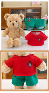 2025 Copa Europea Oso de fútbol Muñeco de peluche Mascota Decoraciones para fiestas infantiles Venta al por mayor Muñecas de trapo - Product Image 3