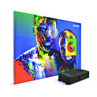 Stand d'exposition LED modulaire pliable avec cadre en aluminium, taille personnalisée, pour salon professionnel