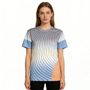 เสื้อวิ่งแขนสั้นน้ำหนักเบา ระบายอากาศได้ดี แห้งเร็ว ซับเหงื่อ  สำหรับกิจกรรมกลางแจ้ง  รับสกรีนโลโก้หลากสีตามสั่ง ยอดนิยม - Product Image 4