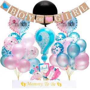 Gender Reveal Party Supplies Hot Sale Baby Boy And Girl Shower Birthday Decoration Gender Reveal Party Supplies