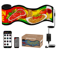 Pantalla LED RGB Flexible Ipixel Color 64*640 de 3.1m, Programable, para Exteriores, IP65, Impermeable, de Alto Brillo, para Instalación de Imágenes