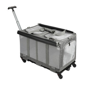 उच्च गुणवत्ता वाले फोल्डेबल बड़ी क्षमता पालतू स्टलर टिकाऊ कुत्ते बिल्लियों पहियों के साथ रोलर पालतू कैरियर - Product Image 2
