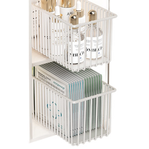 Sea Shark Pull-Out Storage <b>Basket</b> Carbon Steel Multipurpose Kitchen <b>Wardrobe</b> Cabinet Organizer - Product Image 5