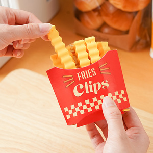 Clips para Bolsas con Forma de Papas Fritas, Accesorios de Cocina Bonitos, con Caja de Plástico Magnética, <span class=keywords><strong>Clip</strong></span> de Sellado de Alimentos para Mantener la Frescura - Product Image 3