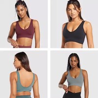 Col en U Design Femmes Sport Wear Workout Fitness Yoga Avec Coussinets U Forme Retour Soutien-Gorge