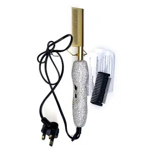 Professionele Elektrische Salon Stijltang Iron Wand Bling Hot Kam Voor Krullend Haar