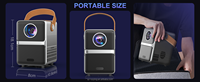 Nouveau projecteur de poche portable tendance, mini projecteur intelligent avec fonction de mise en miroir WiFi, écran LCD LED vidéo pour extérieur/cinéma maison, projecteur intelligent