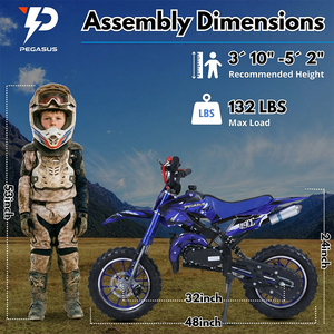 Minimoto de Gasolina de 2 Tiempos Automática de Alta Calidad, Certificada por la CE, para Niños, con Tracción de Cadena y Frenos de Disco, 35 km/h - Product Image 2