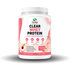 Poudre de Protéine de Lactosérum Transparente Pêche Blanche OEM 3000g Faible en Sucre Sans Arômes Artificiels Nutrition Sportive Fitness Marque Privée - Product Image 3
