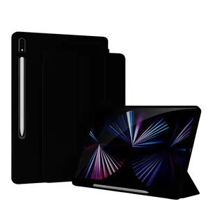 Cover per Tablet Ultra sottile in Silicone con custodia a tre ante per Samsung Galaxy Tab S9 Plus S9 Ultra 2023 S7 FE S6 Lite S8 Plus