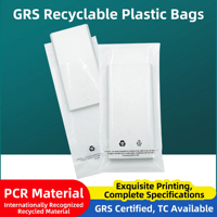 Sacs en plastique recyclé certifiés GRS en gros, sacs en LDPE PCR auto-scellants transparents avec impression personnalisée pour accessoires électroniques 3C