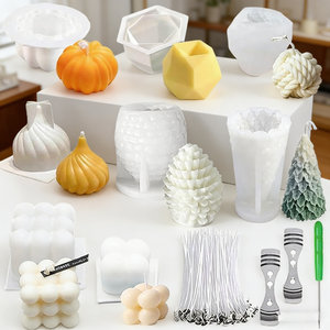 <span class=keywords><strong>Kit</strong></span> de fabrication de bougies DIY <span class=keywords><strong>pour</strong></span> débutants et professionnels, avec chauffe-bougie en acier inoxydable, <span class=keywords><strong>pour</strong></span> bougies parfumées et bougies à bulles, idéal <span class=keywords><strong>pour</strong></span> la fête <span class=keywords><strong>des</strong></span> Mères - Product Image 1