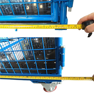 Armazém de aço ou gaiola dobrável do armazenamento do escritório com 3 camadas do espaço pessoal com portas do fechamento - Product Image 6