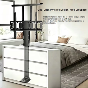 <span class=keywords><strong>Support</strong></span> de télévision motorisé Sanwei 32 80 pouces <span class=keywords><strong>avec</strong></span> télécommande, base de levage verticale en acier pour meuble dissimulé, certifié CE - Product Image 4