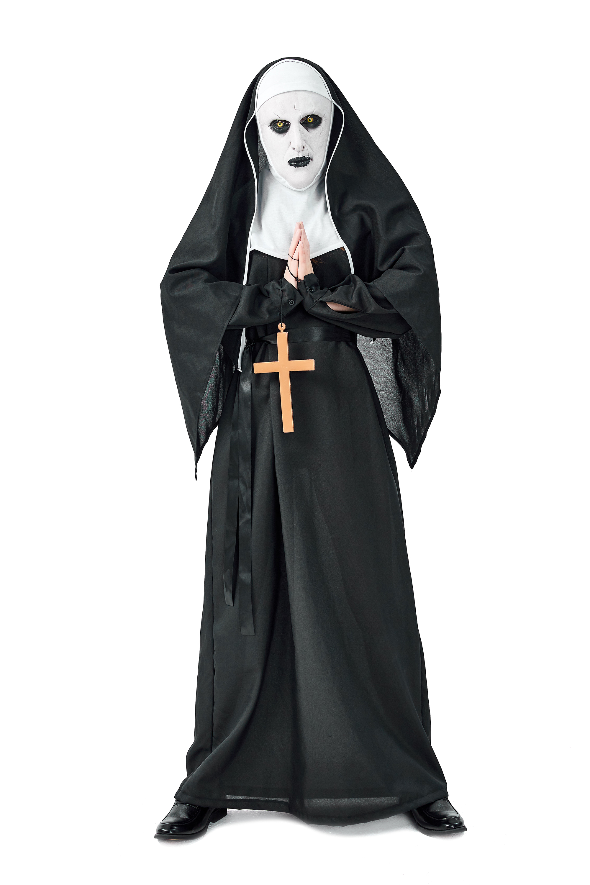 Sister Nun Costumes Black Dress & Cloak Set - Fancy Halloween Dress for  Adults - Available in Plus Sizes