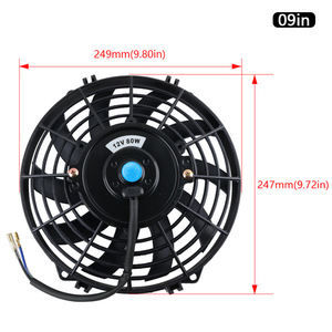 พัดลมระบายความร้อนในรถยนต์ 12 นิ้ว 12V 80W พัดลมคอนเดนเซอร์สำหรับอุปกรณ์ทำความเย็น ปรับปรุงอัพเกรด วัสดุ ABS - Product Image 3