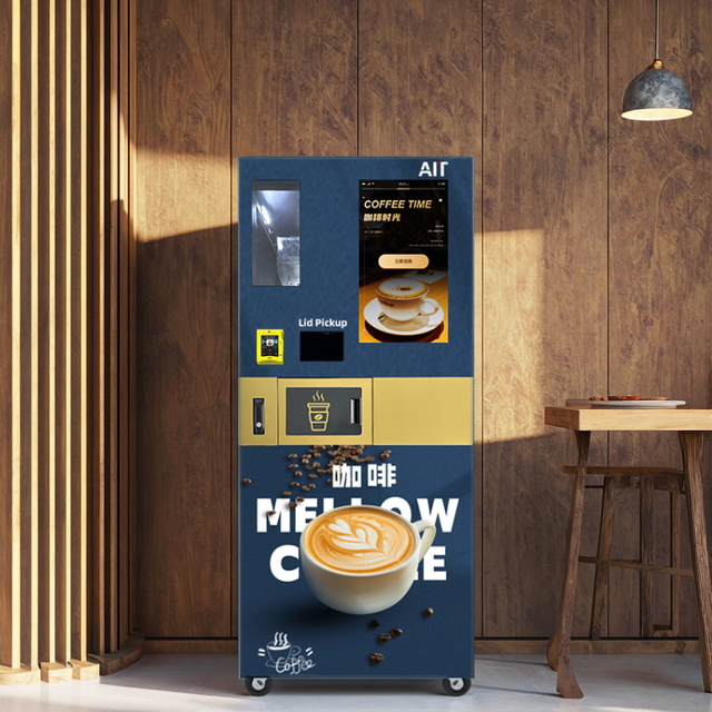 AIT 80-Cup Coffee Vending Machine with Hot Cocoa Milk Feature Snack and Beverage Dispenser SDK Function