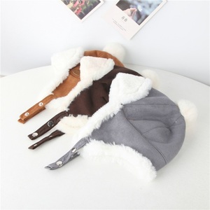 K2038 bonnet d'hiver pour enfants, bonnets chauds avec anneau, pompons, coupe-vent, bonnet écharpe, ensembles de gants pour filles - Product Image 4