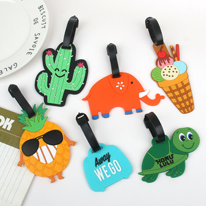 Ý tưởng quà tặng sang trọng hành lý thẻ biểu tượng tùy chỉnh quảng cáo tùy chỉnh Silicone hành lý <span class=keywords><strong>tag</strong></span> phim hoạt hình PVC du lịch hành lý phụ kiện - Product Image 5