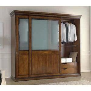Armadio scorrevole a 2 porte di alta qualità con vetro melamina stile camera da letto mobili per casa appartamento da pranzo o uso in palestra - Product Image 1