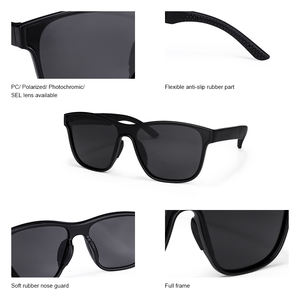 نظارة شمسية بإطار أسود TR90 عدسة uv400 مستقطبة فوتوكروميكية مزودة بمحرك رقمي - Product Image 4